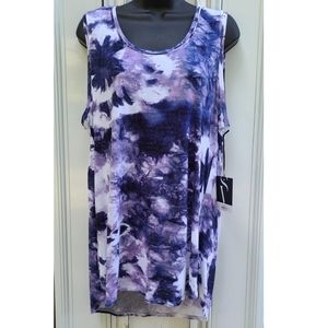 Simply Vera Wang High-Low Purple Tie-Dye